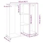 Sonoma grauer Kleiderschrank aus Holzwerkstoff auf Rädern 102x38x110 cm von , Aufbewahrung von Kleidung und Schränken - Ref: ...