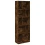Estantería madera de ingeniería roble ahumado 57x28,5x174 cm de , Librerías y estanterías - Ref: Foro24-847993, Precio: 90,16...