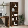 Estantería madera de ingeniería roble ahumado 57x28,5x174 cm de , Librerías y estanterías - Ref: Foro24-847993, Precio: 90,16...