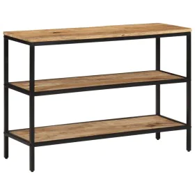 Solid mango wood rough console table 100x35x70 cm by , Side tables - Ref: Foro24-374073, Price: 119,94 €, Discount: %