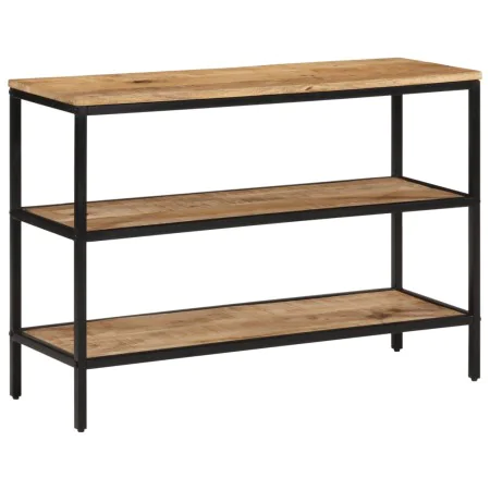 Solid mango wood rough console table 100x35x70 cm by , Side tables - Ref: Foro24-374073, Price: 119,94 €, Discount: %