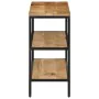 Solid mango wood rough console table 100x35x70 cm by , Side tables - Ref: Foro24-374073, Price: 119,94 €, Discount: %