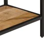 Solid mango wood rough console table 100x35x70 cm by , Side tables - Ref: Foro24-374073, Price: 119,94 €, Discount: %