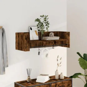 Wall shelf engineered smoked oak 100x35x30.5 cm by , Shelves and shelves - Ref: Foro24-848462, Price: 42,24 €, Discount: %