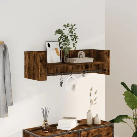 Wall shelf engineered smoked oak 100x35x30.5 cm by , Shelves and shelves - Ref: Foro24-848462, Price: 42,24 €, Discount: %