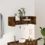 Wall shelf engineered smoked oak 100x35x30.5 cm by , Shelves and shelves - Ref: Foro24-848462, Price: 42,24 €, Discount: %