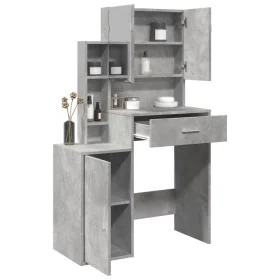Tocador con mueble gris hormigón 80x35x132 cm de , Tocadores para dormitorios - Ref: Foro24-848237, Precio: 113,80 €, Descuen...