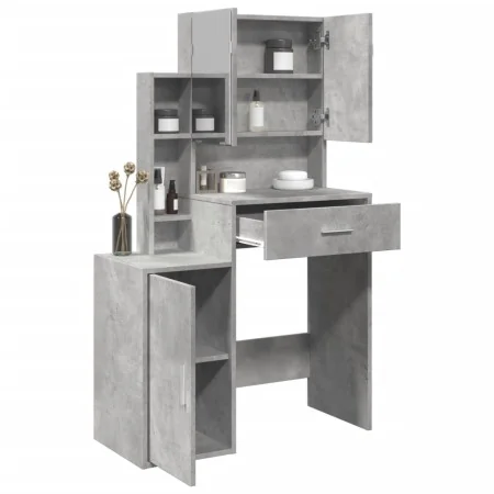 Dressing table with concrete gray furniture 80x35x132 cm by , Bedroom Dressers - Ref: Foro24-848237, Price: 113,80 €, Discoun...