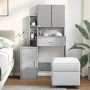 Dressing table with concrete gray furniture 80x35x132 cm by , Bedroom Dressers - Ref: Foro24-848237, Price: 113,80 €, Discoun...