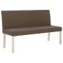 Polyester bench 139.5 cm brown by , Benches for halls and storage - Ref: Foro24-281336, Price: 215,66 €, Discount: %
