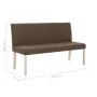 Polyester bench 139.5 cm brown by , Benches for halls and storage - Ref: Foro24-281336, Price: 215,66 €, Discount: %
