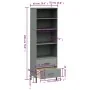 OSLO Bücherregal mit 2 Schubladen Massivholz grau 60x35x180 cm von , Bücherregale und Regale - Ref: Foro24-351007, Preis: 200...