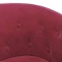 Sillón con taburete terciopelo rojo tinto de , Sillones - Ref: Foro24-356483, Precio: 169,48 €, Descuento: %