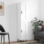 Aparador alto madera contrachapada blanco 34,5x34x180 cm de , Aparadores - Ref: Foro24-3200465, Precio: 108,71 €, Descuento: %
