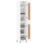 Aparador alto madera contrachapada blanco 34,5x34x180 cm de , Aparadores - Ref: Foro24-3200465, Precio: 108,71 €, Descuento: %