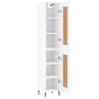 Aparador alto madera contrachapada blanco 34,5x34x180 cm de , Aparadores - Ref: Foro24-3200465, Precio: 108,71 €, Descuento: %