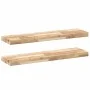 Floating shelves 2 pcs untreated acacia wood 80x20x4 cm by , Shelves and shelves - Ref: Foro24-3279424, Price: 68,45 €, Disco...