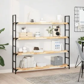 Floating shelves 2 pcs untreated acacia wood 120x20x4 cm by , Shelves and shelves - Ref: Foro24-3279432, Price: 95,58 €, Disc...