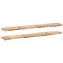 Floating shelves 2 pcs untreated acacia wood 120x20x4 cm by , Shelves and shelves - Ref: Foro24-3279432, Price: 95,58 €, Disc...