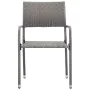 Sillas comedor de jardín apilables 6 uds ratán sintético gris de , Sillas de jardín - Ref: Foro24-318723, Precio: 116,62 €, D...
