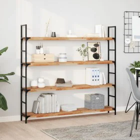 Floating shelf 2 pcs acacia wood finished oil 140x20x4 cm by , Shelves and shelves - Ref: Foro24-3279596, Price: 111,30 €, Di...