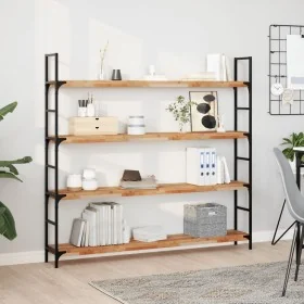 Schwebendes Regal 2 Stück Akazienholz lackiert Öl 140x20x4 cm von , Regale und Regale - Ref: Foro24-3279596, Preis: 111,30 €,...