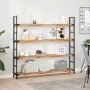 Floating shelf 2 pcs acacia wood finished oil 140x20x4 cm by , Shelves and shelves - Ref: Foro24-3279596, Price: 111,30 €, Di...