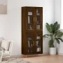 Aparador alto madera contrachapada marrón roble 69,5x34x180 cm de , Aparadores - Ref: Foro24-3198272, Precio: 165,48 €, Descu...