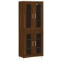 Aparador alto madera contrachapada marrón roble 69,5x34x180 cm de , Aparadores - Ref: Foro24-3198272, Precio: 165,48 €, Descu...