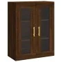 Aparador alto madera contrachapada marrón roble 69,5x34x180 cm de , Aparadores - Ref: Foro24-3198272, Precio: 165,48 €, Descu...