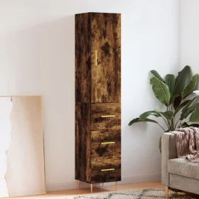 Smoked oak plywood sideboard 34.5x34x180 cm by , Sideboards - Ref: Foro24-3198846, Price: 110,81 €, Discount: %
