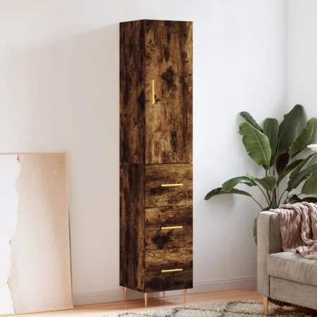 Sideboard aus geräuchertem Eichensperrholz 34,5x34x180 cm von , Sideboards - Ref: Foro24-3198846, Preis: 110,81 €, Rabatt: %