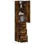 Aparador de madera contrachapada roble ahumado 34,5x34x180 cm de , Aparadores - Ref: Foro24-3198846, Precio: 111,17 €, Descue...