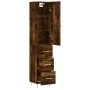 Aparador de madera contrachapada roble ahumado 34,5x34x180 cm de , Aparadores - Ref: Foro24-3198846, Precio: 111,17 €, Descue...