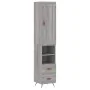 Aparador alto madera contrachapada gris Sonoma 34,5x34x180 cm von , Sideboards - Ref: Foro24-3200239, Preis: 106,58 €, Rabatt: %