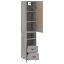Aparador alto madera contrachapada gris Sonoma 34,5x34x180 cm von , Sideboards - Ref: Foro24-3200239, Preis: 106,58 €, Rabatt: %
