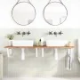 Wall-mounted washbasin shelf made of steel and solid beech wood by , bathroom vanities - Ref: Foro24-3302458, Price: 183,02 €...