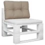 Cushion for sofa made of pallets in taupe gray fabric 60x40x12 cm by , Cushions for chairs and sofas - Ref: Foro24-360565, Pr...