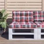 Red checkered fabric pallet sofa cushion 70x40x12 cm by , Cushions for chairs and sofas - Ref: Foro24-360592, Price: 20,70 €,...