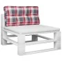 Red checkered fabric pallet sofa cushion 70x40x12 cm by , Cushions for chairs and sofas - Ref: Foro24-360592, Price: 20,70 €,...