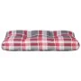 Red checkered fabric pallet sofa cushion 70x40x12 cm by , Cushions for chairs and sofas - Ref: Foro24-360592, Price: 20,70 €,...