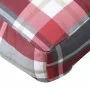 Red checkered fabric pallet sofa cushion 70x40x12 cm by , Cushions for chairs and sofas - Ref: Foro24-360592, Price: 20,70 €,...