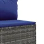 Set of 11 garden sofas and cushions synthetic rattan gray by , Garden sets - Ref: Foro24-3308343, Price: 734,66 €, Discount: %