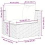 Set of 11 garden sofas and cushions synthetic rattan gray by , Garden sets - Ref: Foro24-3308343, Price: 734,66 €, Discount: %