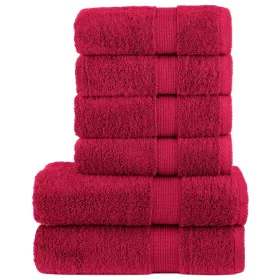 SOLUND premium towel set 6 units red 600 gsm by , Towels - Ref: Foro24-137564, Price: 47,06 €, Discount: %
