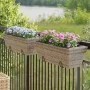 Planters with hooks 2 units synthetic rattan gray by , Pots and planters - Ref: Foro24-366403, Price: 69,54 €, Discount: %