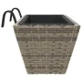 Pflanzgefäße mit Haken 2 Stück synthetisches Rattan grau von , Töpfe und Pflanzgefäße - Ref: Foro24-366403, Preis: 69,93 €, R...