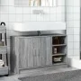 Sonoma grauer Spülenschrank aus Holzwerkstoff 90x29x55 cm von , Badezimmermöbel - Ref: Foro24-848127, Preis: 81,43 €, Rabatt: %