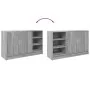 Sonoma grauer Spülenschrank aus Holzwerkstoff 90x29x55 cm von , Badezimmermöbel - Ref: Foro24-848127, Preis: 81,43 €, Rabatt: %