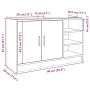 Sonoma grauer Spülenschrank aus Holzwerkstoff 90x29x55 cm von , Badezimmermöbel - Ref: Foro24-848127, Preis: 81,43 €, Rabatt: %